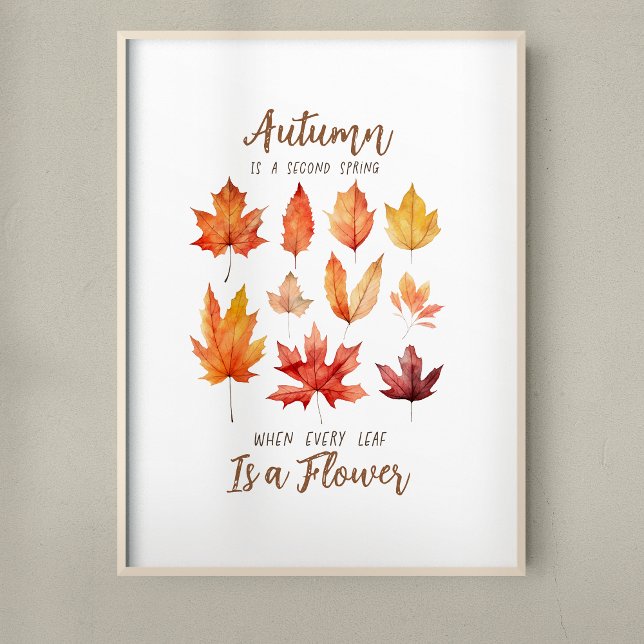 Herbstblätter sind Blume Zitat Poster (Von Creator hochgeladen)