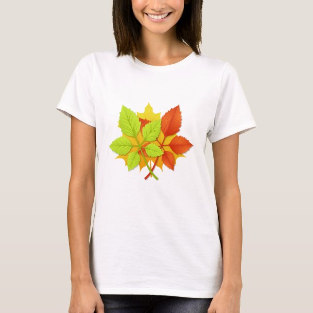 Herbstblätter T-Shirt (Vorderseite)