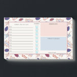 Herbstblätter - täglicher Organisator - Individuel Post-it Klebezettel<br><div class="desc">Praktisches und hübsches Notizblock mit einer Aufgabenliste und Platz zum Notizbuch und zur täglichen Planung und behalt der täglichen Wasseraufnahme. Herbstblätter,  Beeren und Zweige in Orange,  Blau und Bordeaux.</div>