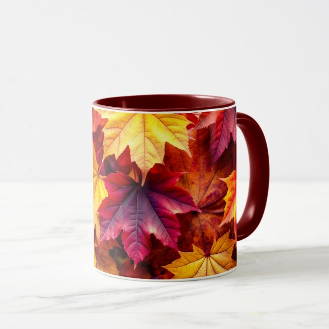 "Herbstblätter" Tasse (VorderseiteRechts)