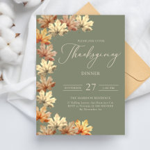 Herbstblätter Thanksgiving-Dinner
