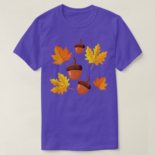 Herbstblätter und Acorns fallen für Frauen Thanksg T-Shirt (Design vorne)