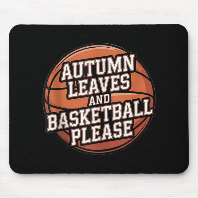 Herbstblätter und Basketball fallen bitte über Pla Mousepad (Vorne)