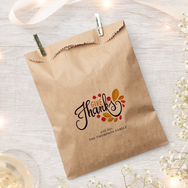 Herbstblätter und Erntedank Geschenktütchen (Ausgeschnitten)