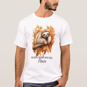 Herbstblätter und Faultiere bitte T-Shirt