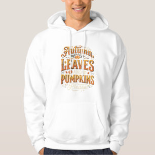 Herbstblätter und Kürbisse bitte Halloween-Design Hoodie