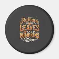 Herbstblätter und Kürbisse Bitte Halloween-Design