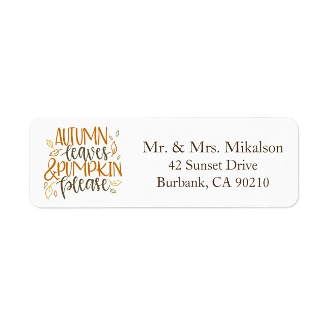 Herbstblätter und Pumpkins Bitte (Vorne)