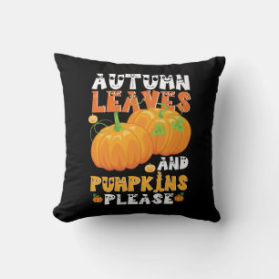 Herbstblätter und Pumpkins Bitte Geburtstag Kissen