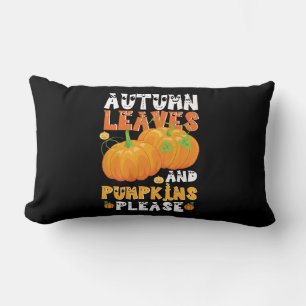 Herbstblätter und Pumpkins Bitte Geburtstag Lendenkissen