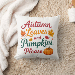Herbstblätter und Pumpkins bitte Kissen