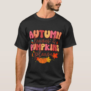 Herbstblätter und Pumpkins bitte T-Shirt