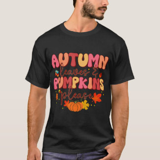 Herbstblätter und Pumpkins bitte T-Shirt