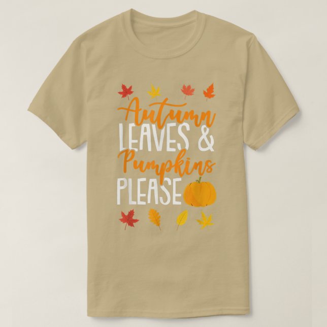 Herbstblätter und Pumpkins fallen bitte über 59 T-Shirt (Design vorne)