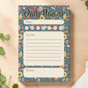 Herbstblätter und Pumpkins in Marine Daily Planner Post-it Klebezettel