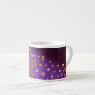 Herbstblätter und Rose Espressotasse