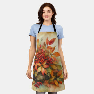 Herbstblätter vintage Aquarell Herbstfarben  Schürze