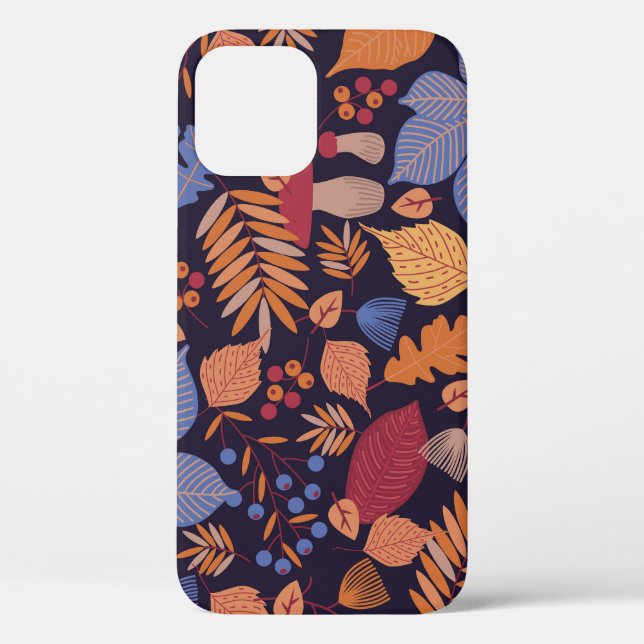 Herbstblätter, Vintage Pilzbilder. Case-Mate iPhone Hülle (Rückseite)