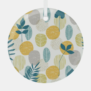Herbstblätter, Vintages nahtloses Muster. Ornament Aus Glas