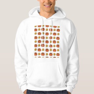 Herbstblätter: Von Hand Gezeichnet Kürbismuster Hoodie