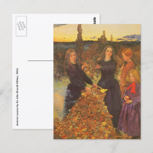 Herbstblätter von Sir John Everett Millais Postkarte