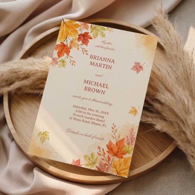 Herbstblätter Warm Einladung (Von Creator hochgeladen)