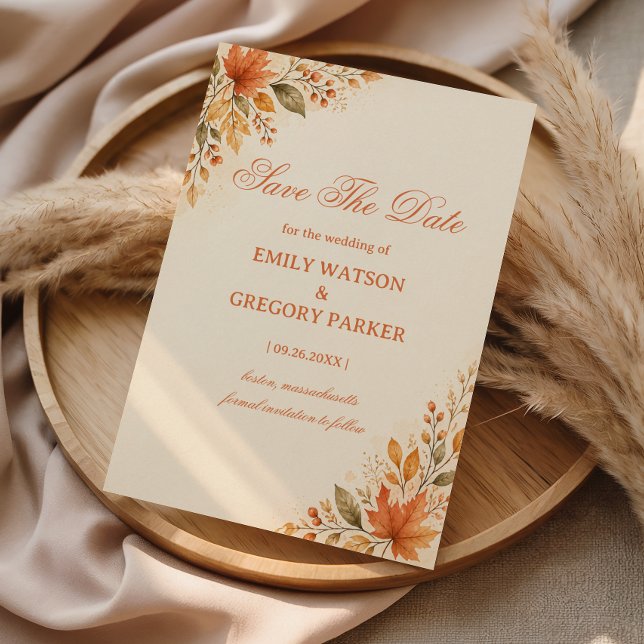 Herbstblätter Warm Save The Date (Von Creator hochgeladen)