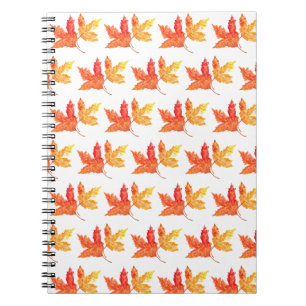 Herbstblätter Wasserfarbe Fall Rustikaler Baum Notizblock