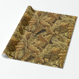 Herbstblätter William Morris Vintage-Muster Geschenkpapier