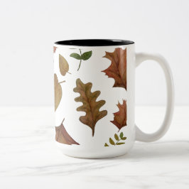Herbstblätter Zweifarbige Tasse