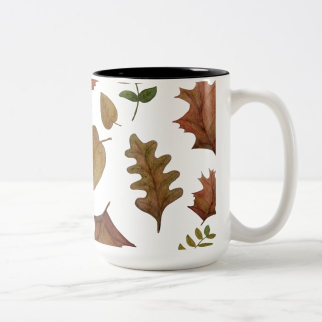 Herbstblätter Zweifarbige Tasse (Rechts)