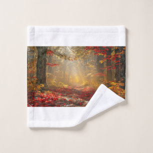 Herbstblättertuch Waschlappen
