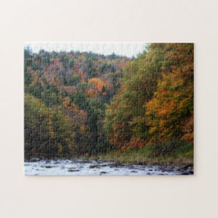 Herbstblätterung am Fluss #2 Natur Puzzle