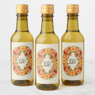 Herbstblätterung Herbst Floral Swag Mini Weinetikett