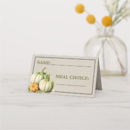 Herbstbloms Pumpkin Fall Mahlzeit Wahl Hochzeit Platzkarte