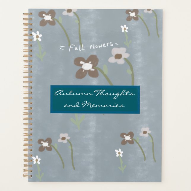 Herbstblumen Aquarell Herbst Notizbuch Planer (Vorderseite)