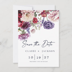Herbstblumen-Dahlienstrauß Herbstliches Save-the-D Save The Date