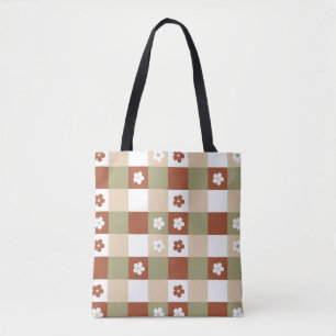 Herbstblumen Gingham Karomuster