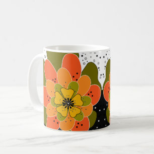 Herbstblumen, Herbst, Blume, Illustration werfen Kaffeetasse