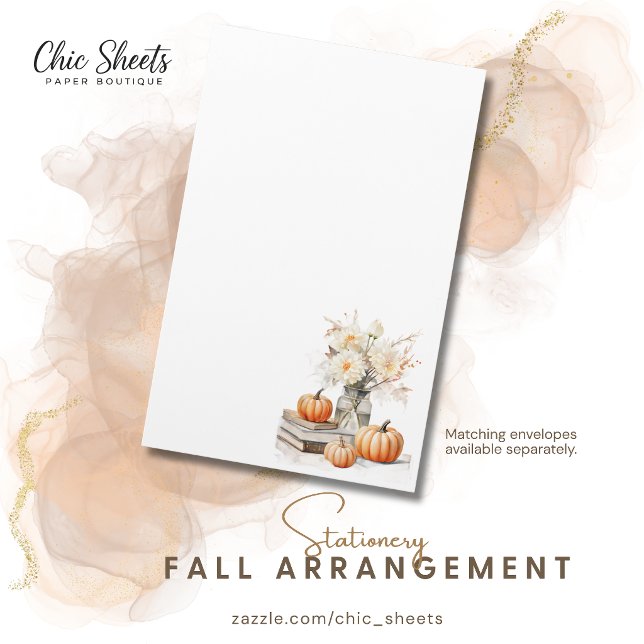 Herbstblumen Shabby Chic Design Schreibwaren Briefpapier (Von Creator hochgeladen)