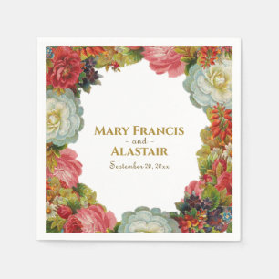 Herbstblumenhochzeit Vintag Garland Serviette