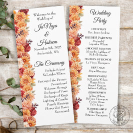 Herbstblumenhochzeitprogramm Programm