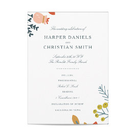 Herbstblumenhochzeitprogramm Programm