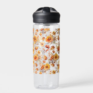 Herbstblumenmuster B01 Trinkflasche