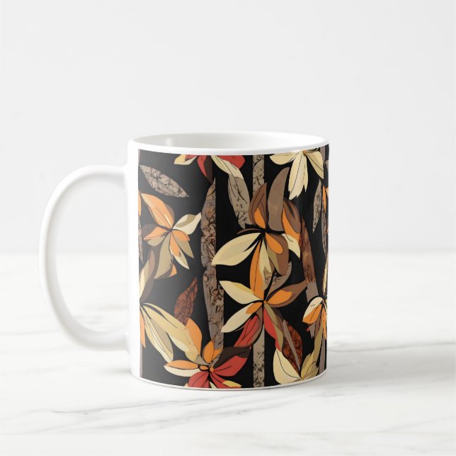 Herbstblumenmuster Kaffeetasse (Links)
