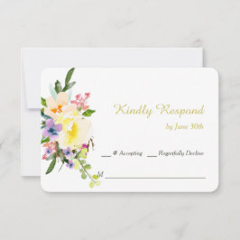 HerbstblumenWedding RSVP Karte