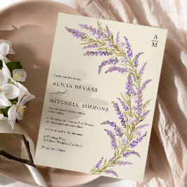 Herbstblütenhochzeit Lavender Herbst Einladung