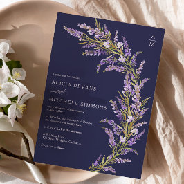 Herbstblütenhochzeit Lavender Herbst Einladung