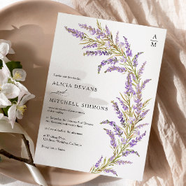 Herbstblütenhochzeit Lavender Herbst Einladung