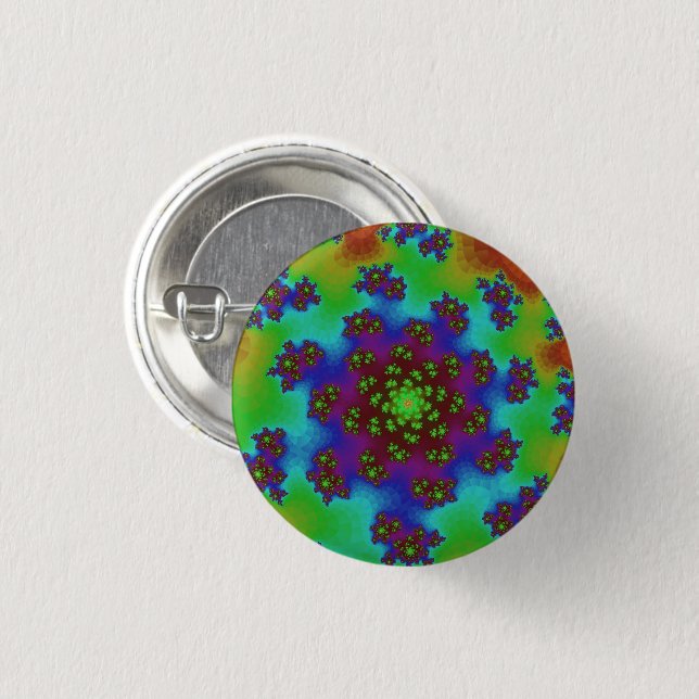 Herbstblütensprinklen Button (Vorne & Hinten)